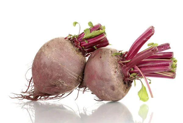 Young red beets isolated on white — Stock Photo, Image
