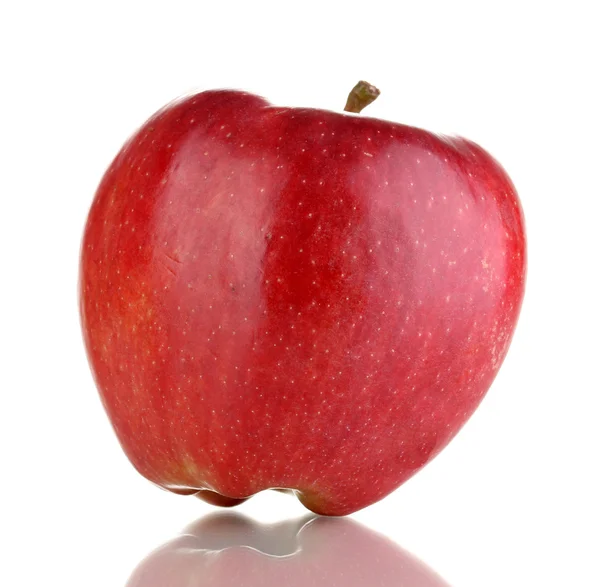 Šťavnaté červené jablko izolovaných na bílém — Stock fotografie