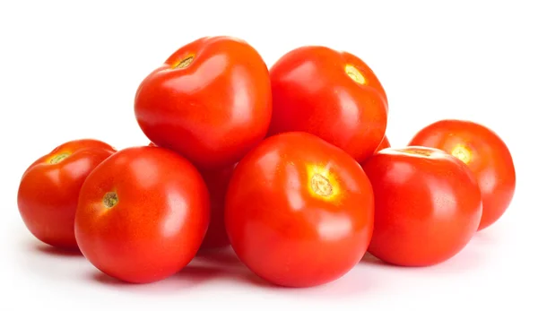 पांढरा वर वेगळे परिपक्व लाल टोमॅटो — स्टॉक फोटो, इमेज