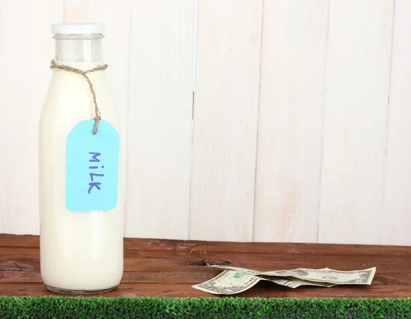 Konzept der Liefermilch — Stockfoto