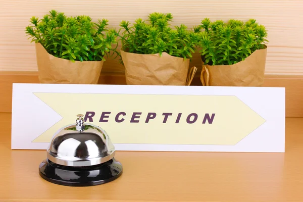 Hotel reception isolated on white — Stock Photo, Image