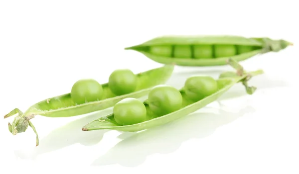 Piselli verdi isolati su bianco — Foto Stock