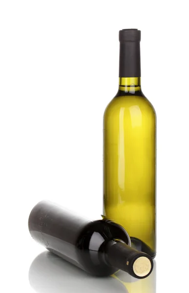 Bottles of great wine isolated on white — Stock Photo, Image