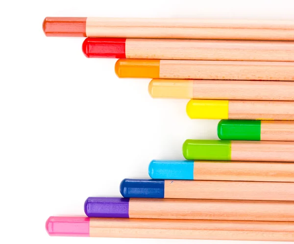 Lápis de cor isolado no branco — Fotografia de Stock