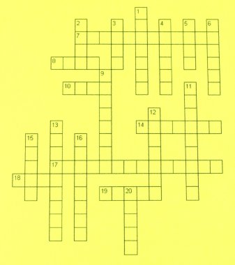 Crossword puzzle close-up clipart