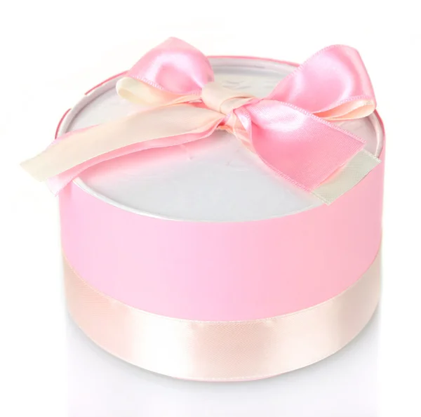 Beautirul 핑크 선물 흰색 절연 — 스톡 사진