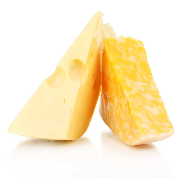 Käse isoliert auf weiß — Stockfoto