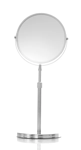 Specchio da tavolo rotondo isolato su bianco — Foto Stock