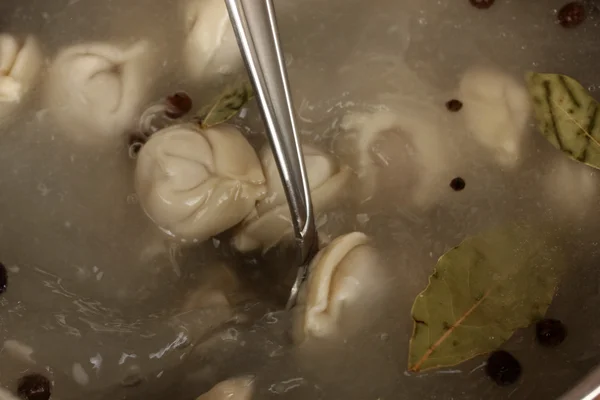 stock image Cooking dumplings close-up