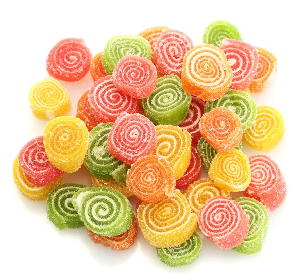 Caramelle dolci gelatina isolate su bianco — Foto Stock