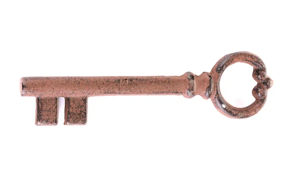 Antike Schlüssel isoliert auf weiß — Stockfoto