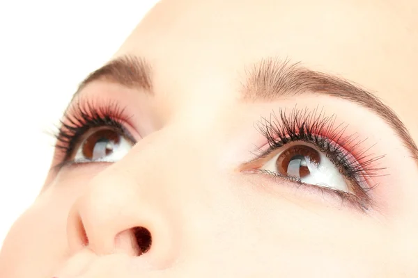 Occhi femminili con bel trucco — Foto Stock