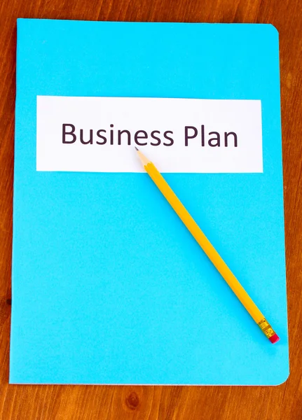 Blue folder labeled business — Stock Photo, Image