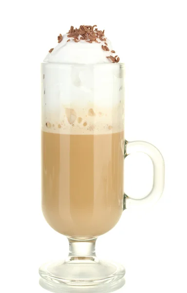 Glas Kaffee-Cocktail isoliert auf weiß — Stockfoto
