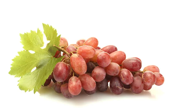 Dojrzałe słodkie winogrona na białym tle — Zdjęcie stockowe