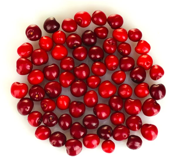 Sweet cherry na białe tło zbliżenie — Zdjęcie stockowe