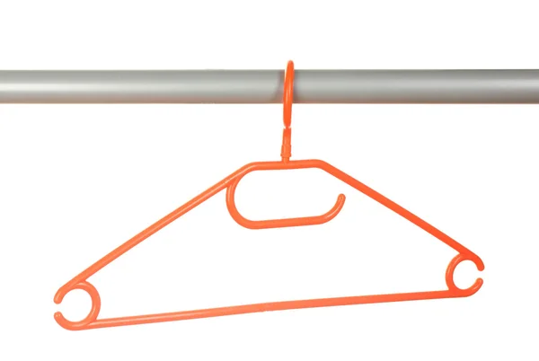 Plastic hanger isolated on white — Stock Photo, Image