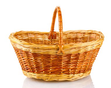 Empty basket isolated on white clipart