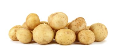 Young potatoes isolated on white clipart