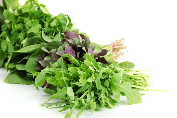 Fresh herbs isolated on white — Stock Photo, Image