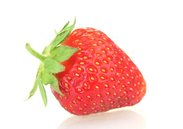 मीठे परिपक्व स्ट्रॉबेरी सफेद पर अलग — स्टॉक फ़ोटो, इमेज