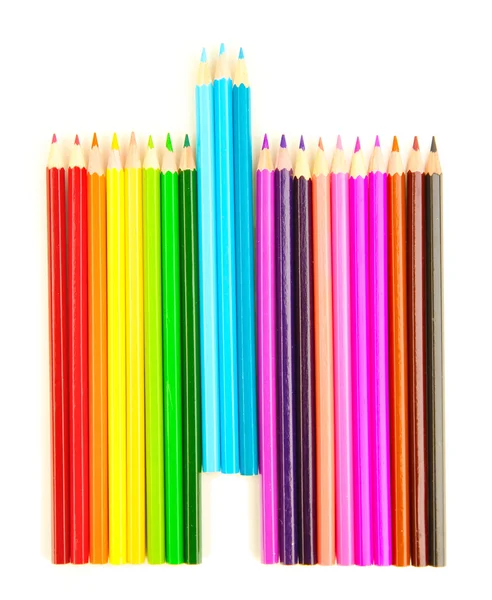 Lápis de cor isolado no branco — Fotografia de Stock
