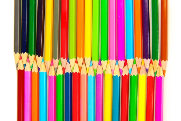 Pensil warna diisolasi pada warna putih — Stok Foto