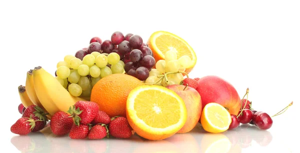 Frutas exóticas e bagas isoladas em branco — Fotografia de Stock