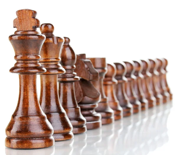 Fehér alapon izolált sakkfigurák — Stock Fotó