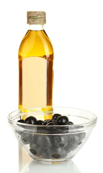 Olívaolaj üveg elszigetelt fehér — Stock Fotó
