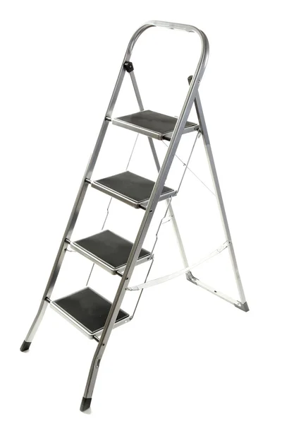 Металлическая лестница, изолированная на белом — стоковое фото