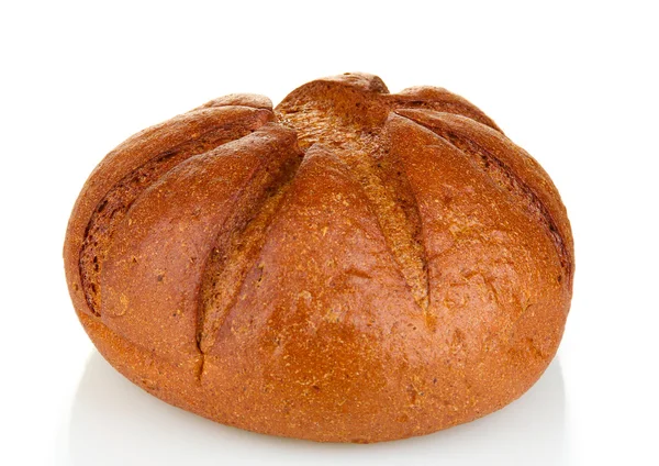 Pane intero fatto in casa isolato su sfondo bianco — Foto Stock