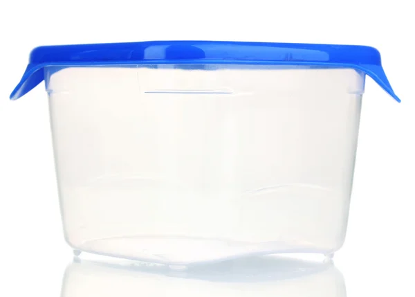 Пластикова тара для їжі ізольована на білому — стокове фото