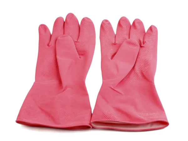 Barva čisticí rukavice izolovaných na bílém — Stock fotografie