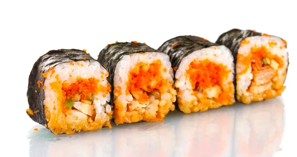 Delicioso sushi aislado en blanco — Foto de Stock