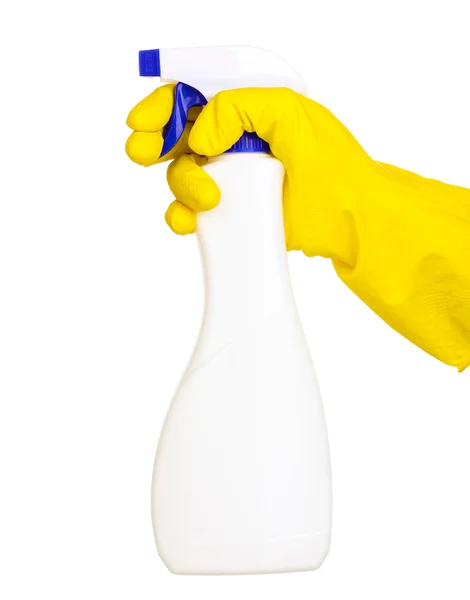 Spray nettoyant à la main isolé sur blanc — Photo
