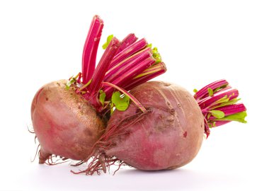 Young red beets isolated on white clipart