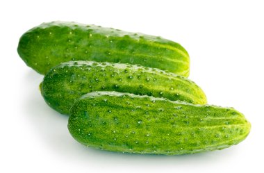 Cucumbers isolated on white clipart