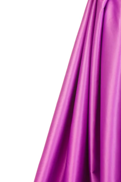 Purple silk drape isolated on white — Stock Photo, Image