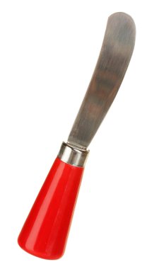 peynir bıçağı üzerinde beyaz izole