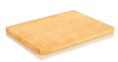 Cutting board isolated on white close-up clipart