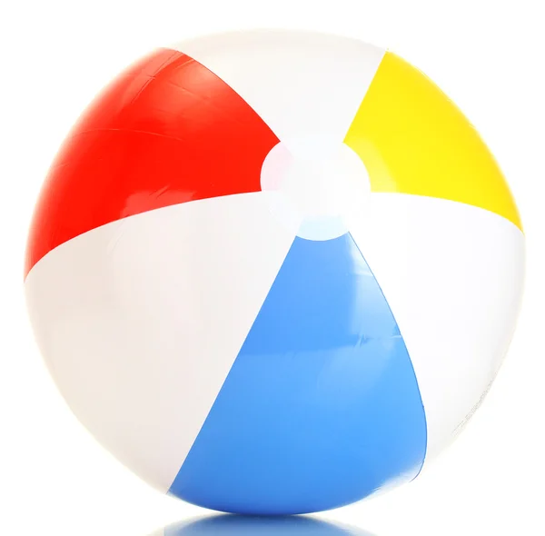 Bright inflatable ball isolated on white — Stock Photo, Image
