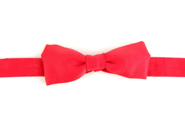 Червона краватка ізольована на білому — стокове фото