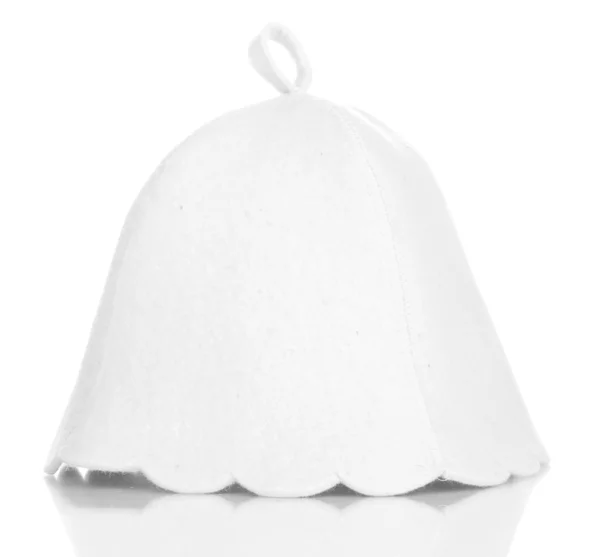Sauna klobouk izolované na bílém — Stock fotografie