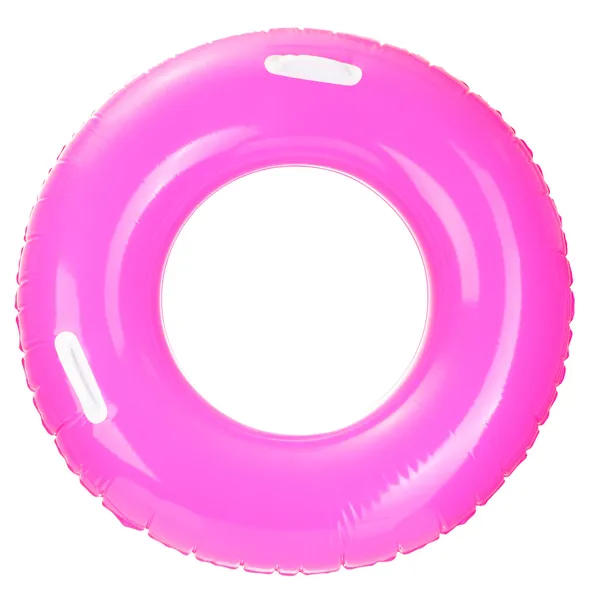 Pink life ring isolated on white — Stock Photo, Image