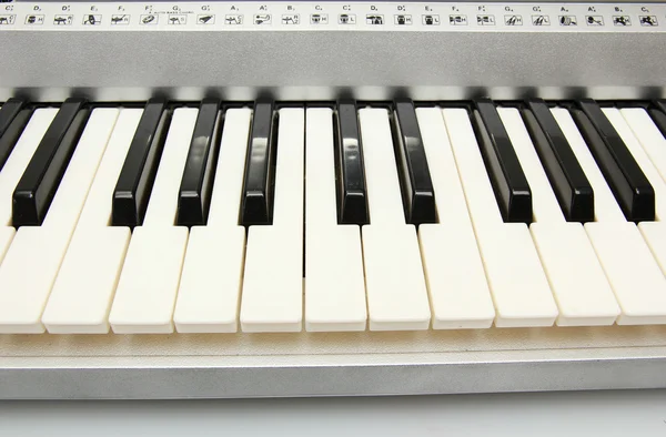 Tło syntezator klawiatury — Zdjęcie stockowe