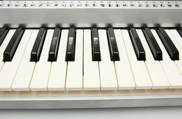 Background of synthesizer keyboard — Stock Photo, Image