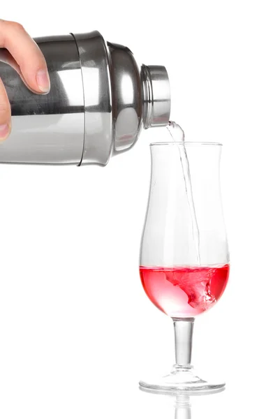 Leckere rosa Cocktail isoliert auf weiß — Stockfoto