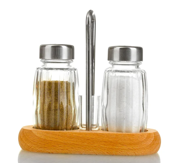 Salt och peppar mal isolerad på vit — Stockfoto