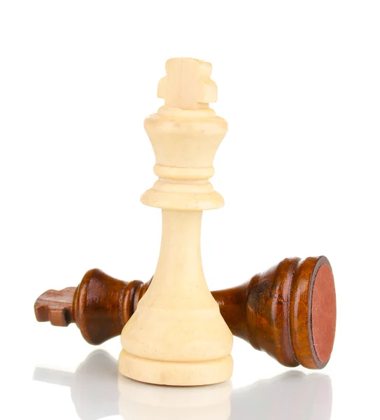 Piezas de ajedrez aisladas en blanco —  Fotos de Stock